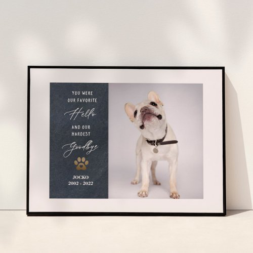 Personalized Pet Memorial Pet Loss Photo Collage Poster