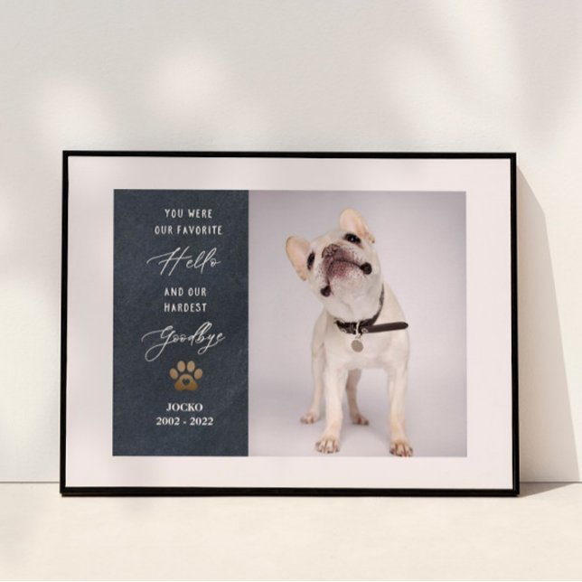 Personalized Pet Memorial Pet Loss Photo Collage Poster (Creator Uploaded)