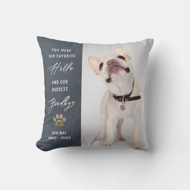 Personalized Pet Memorial Pet Loss Photo Collage Throw Pillow | Zazzle