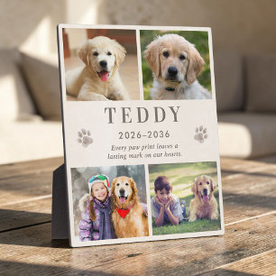 Personalized Pet Memorial Photo Collage Plaque