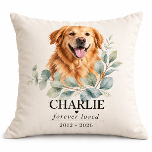 Personalized Pet Memorial Pillow with Photo, Dog