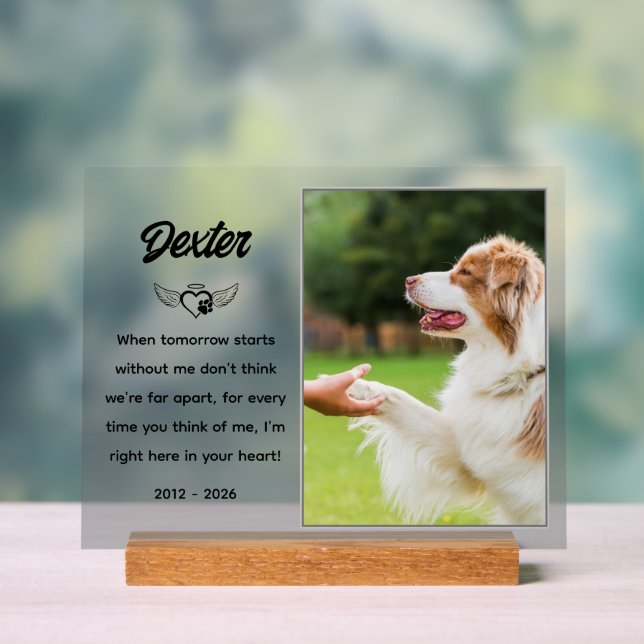 Personalized Pet Memorial Plaque Acrylic Sign (Neutral)