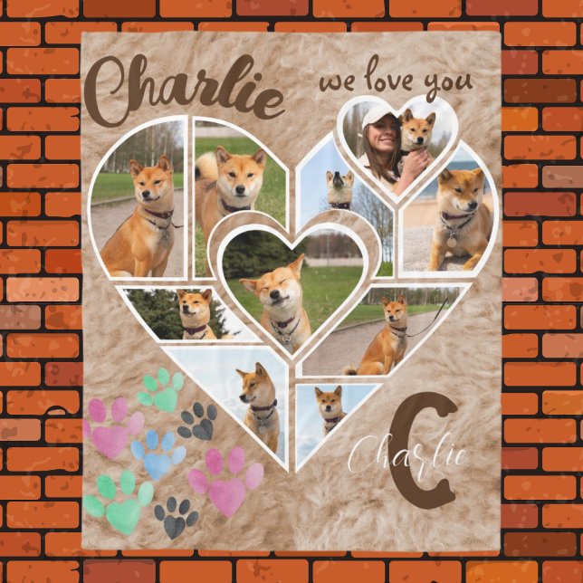 Personalized Pet Memorial Quote with Photo Fleece Blanket (Creator Uploaded)