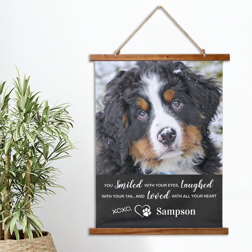 Personalized Pet Memorial Remembrance Dog Photo Hanging Tapestry