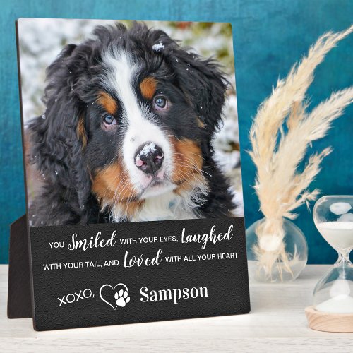 Personalized Pet Memorial Remembrance Dog Photo Plaque