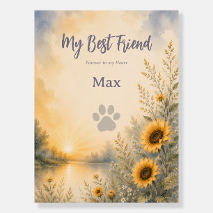 Personalized Pet Memorial Sunflower Celebration Foam Board