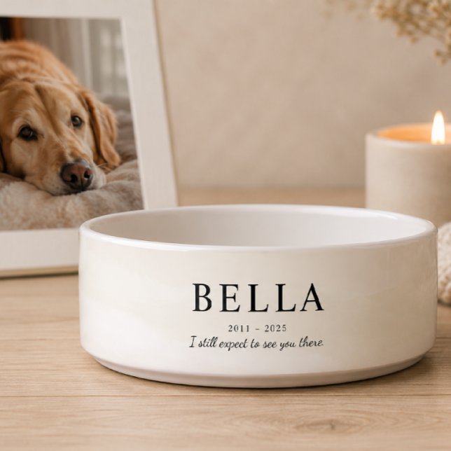 Personalized Pet Memorial Sympathy Gift Bowl (Creator Uploaded)