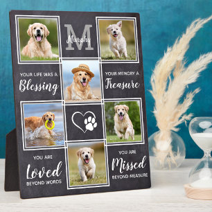 Personalized Pet Memorial Unique 6 Photo Collage Plaque