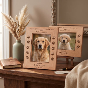 Personalized Pet Memorial Wood Photo Engraved Frames