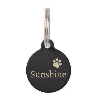 Personalized Pet Name & Address (sand) ID Tag