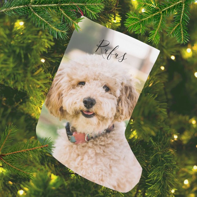 Personalized Pet Name and Photo Small Christmas Stocking (Personalized Pet Name and Photo Small Christmas Stocking)