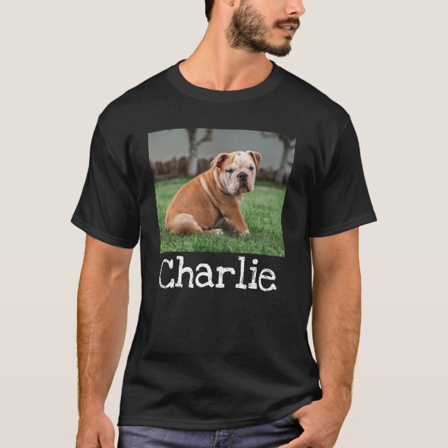 Personalized Pet Name And Photo T-Shirt (Front)