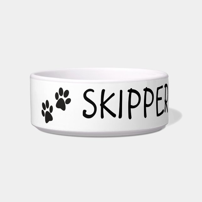Personalized Pet Name Ceramic Bowl: Perfect Gift! Bowl (Front)