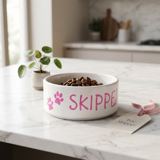 Personalized Pet Name Ceramic Bowl: Perfect Gift! Bowl