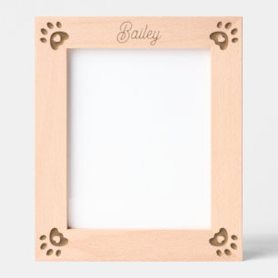 Personalized Pet Name Dog Hearts Paw Prints Custom Engraved Frames