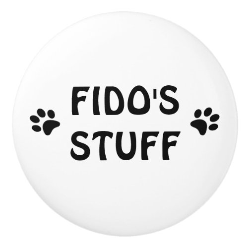 Personalized Pet Name Drawer or Cupboard Ceramic Knob