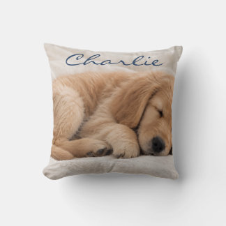 Personalized Pet Name Photo Throw Pillow