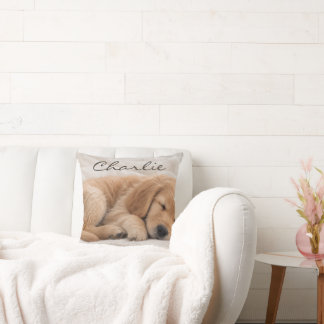 Personalized Pet Name Photo Throw Pillow