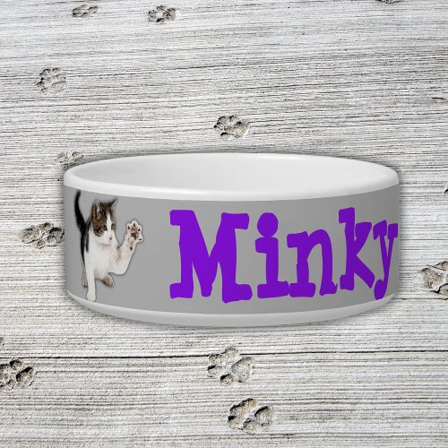 Personalized Pet Name with Image  Pet Bowl