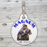 Personalized Pet Name with Image |  Pet ID Tag<br><div class="desc">Monogrammed for you to insert your own pet name and image,  this cute pet bowl is perfect for your special furry friend as well as a special gift for any pet lover. Personalised large round pet tag.</div>