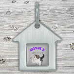 Personalized Pet Name with Image |  Pet ID Tag<br><div class="desc">Monogrammed for you to insert your own pet name and image,  this cute pet bowl is perfect for your special furry friend as well as a special gift for any pet lover. Personalised framed pet tag.</div>