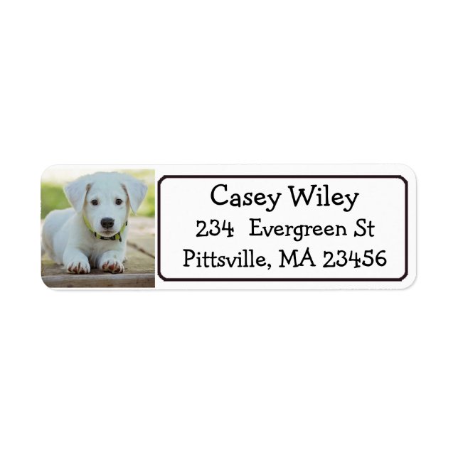 Personalized Pet or  Dog Address Label (Front)