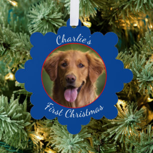 Personalized Pet Paper Snowflake Ornament Card