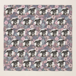 Personalized Pet Pastel Flowers Pattern Scarf