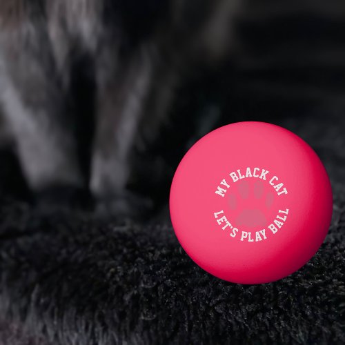 Personalized Pet Paw Print Lets Play Ping Pong Ball