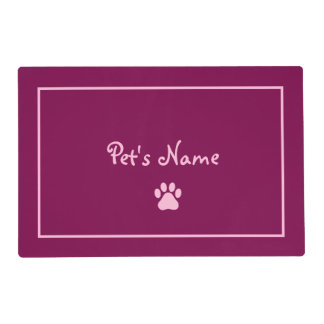 Personalized Pet Paw Print Placemat