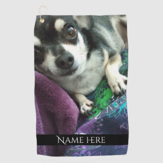 Personalized pet photo adorable golf towel