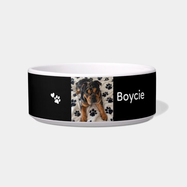  PERSONALIZED PET PHOTO AND NAME  BOWL (Front)