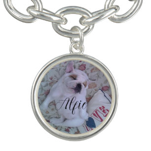 PERSONALIZED PET PHOTO AND NAME CHARM BRACELET