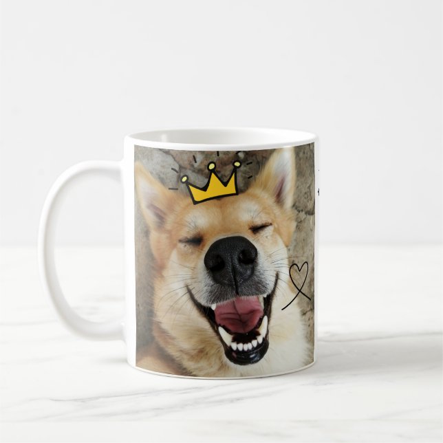 Personalized Pet Photo And Name Dog Coffee Mug (Left)