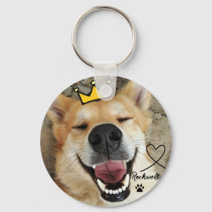 Personalized Pet Photo And Name Dog Keychain