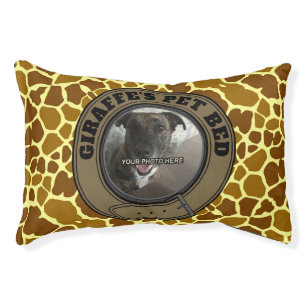 Personalized Pet Photo and Name Giraffe Pet Bed