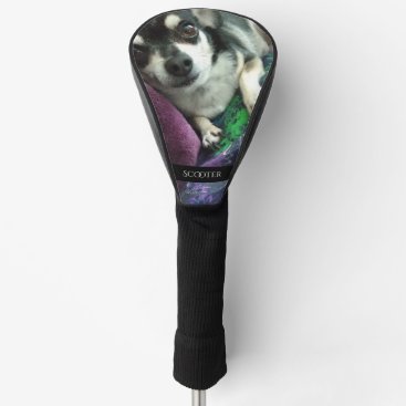 Personalized pet photo and name golf head cover