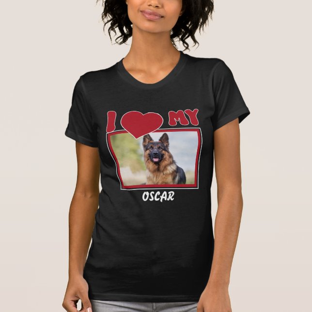  Personalized Pet Photo and Name T-Shirt (Front)