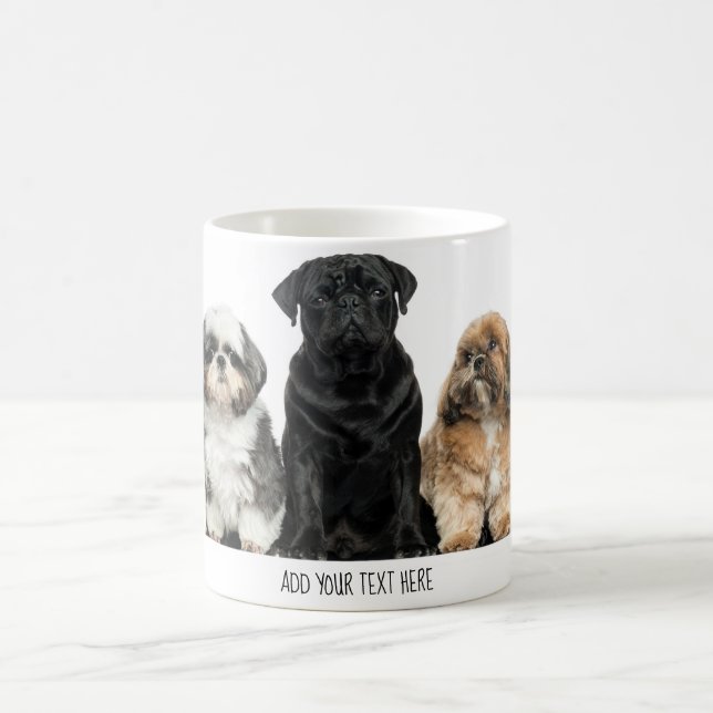 Personalized Pet Photo and Text Coffee Mug (Center)