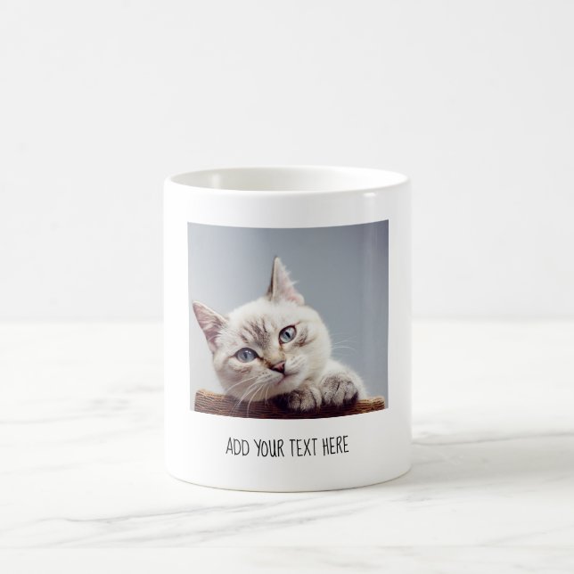 Personalized Pet Photo and Text Coffee Mug (Center)