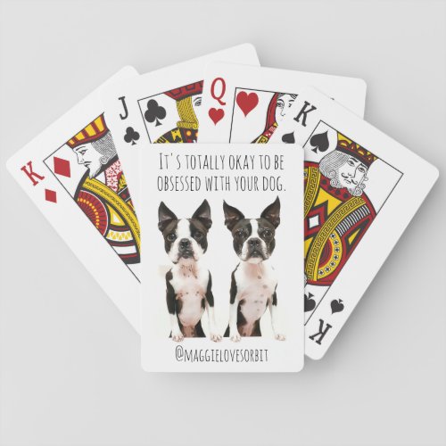 Personalized Pet Photo and Text Playing Cards