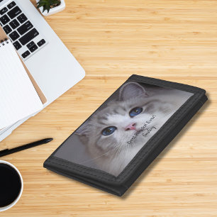 Personalized Pet Photo Best Ragdoll Cat Ever Tri-fold Wallet
