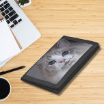 Personalized Pet Photo Best Ragdoll Cat Ever Trifold Wallet<br><div class="desc">This design features a beautiful blue-eyed Ragdoll cat photo and black typography. You can replace the photo with an image of your own cat or kitten. The sample text - Best Ragdoll Ever - can be edited to words of your own choice and a Name can also be provided. The...</div>