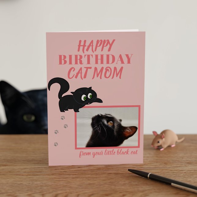 Personalized Pet Photo Birthday Card from the Cat (Creator Uploaded)