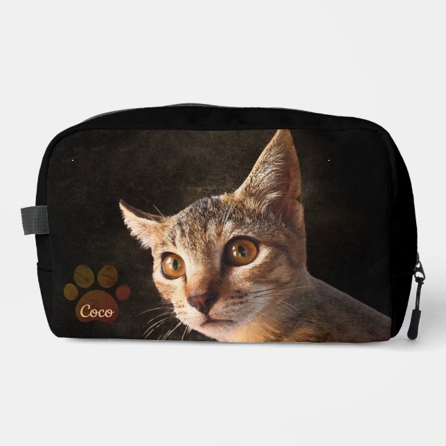 Personalized Pet Photo Cat Dog Keepsake Template Dopp Kit (Front)
