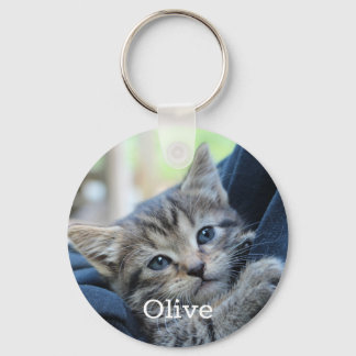 Personalized Pet Photo Cat Lovers Keepsake  Keychain