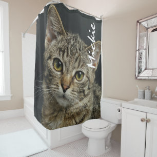 Personalized Pet Photo Cat Shower Curtain