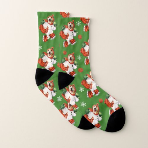 Personalized Pet Photo Chubby Santa Unisex Socks