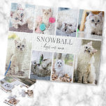 Personalized Pet Photo Collage Jigsaw Puzzle<br><div class="desc">Personalized "Best Cat Ever" Jigsaw Puzzle with Photo. This simple and elegant jigsaw puzzle is a beautiful way to showcase cherished memories of your beloved pet. The design features space for a photo of your cat, with room for their name on the first line and "Best Cat Ever" on the...</div>