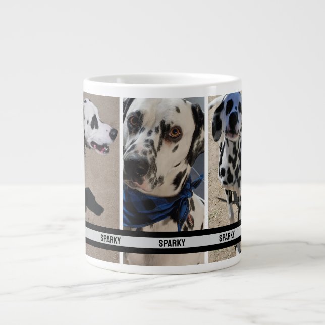 Personalized Pet Photo Collage Mobile Phone Vertic Giant Coffee Mug (Front)